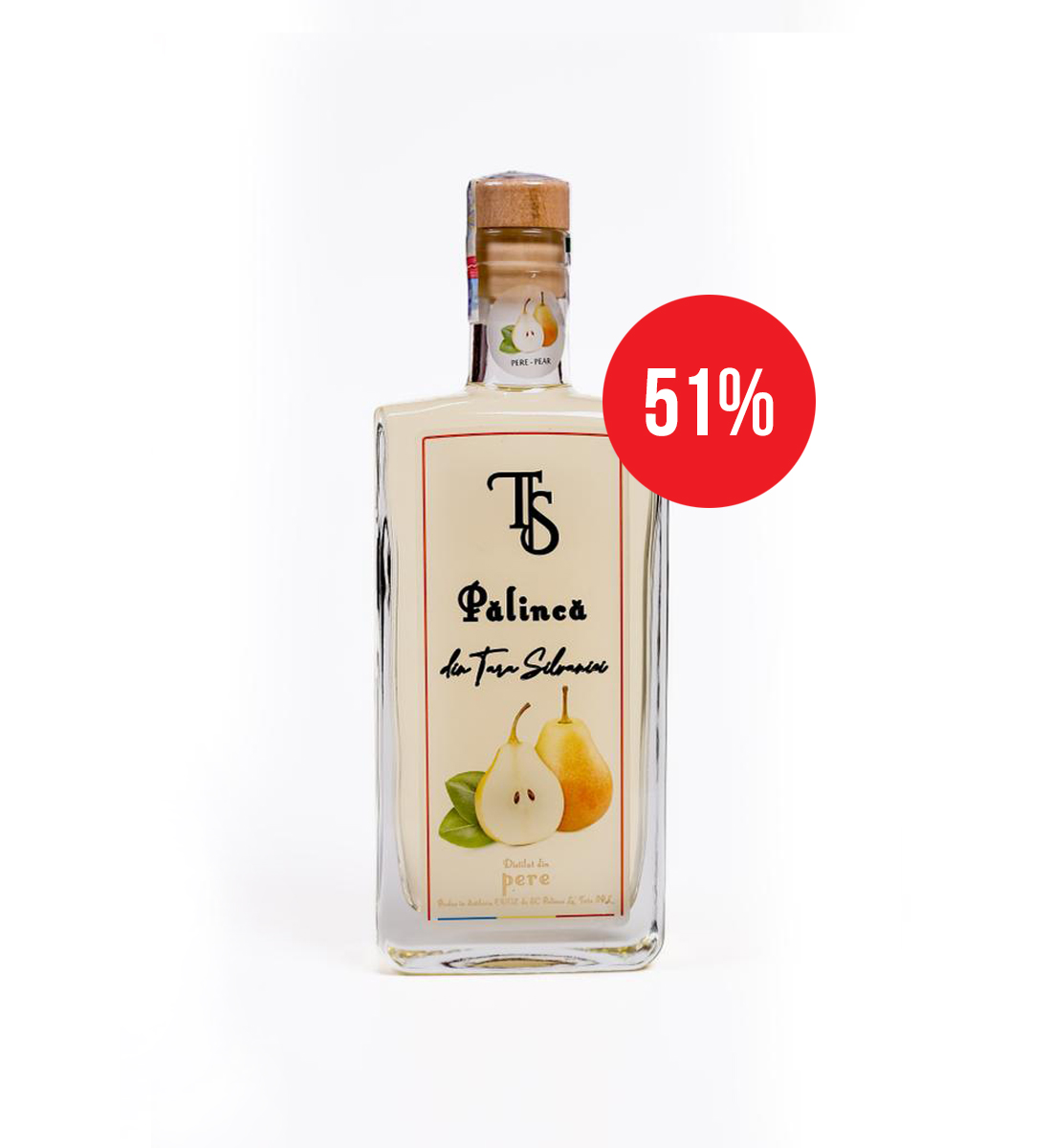 Palinca de Pere din Tara Silvaniei 0.35L